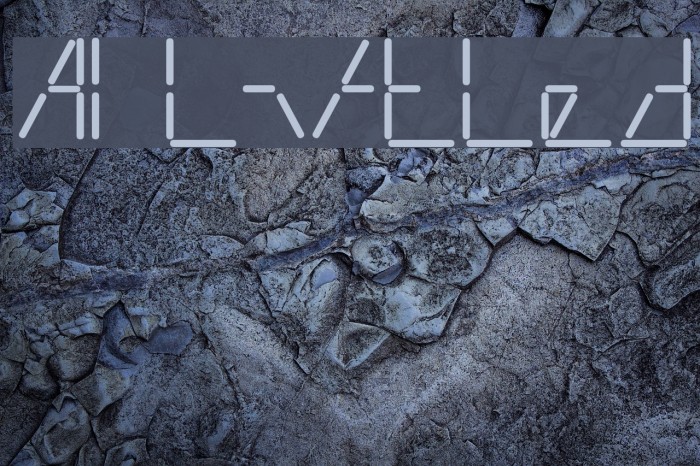 AI liftled Font examples