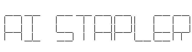 AI stapler  font caratteri gratis