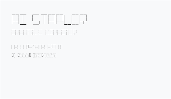 AI stapler Business Card