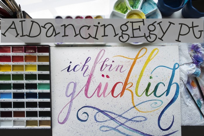 AIDancingEgypt Font examples