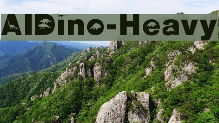 AIDino-Heavy Font examples