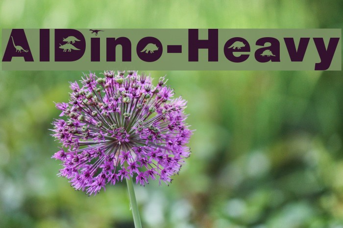 AIDino-Heavy Font examples