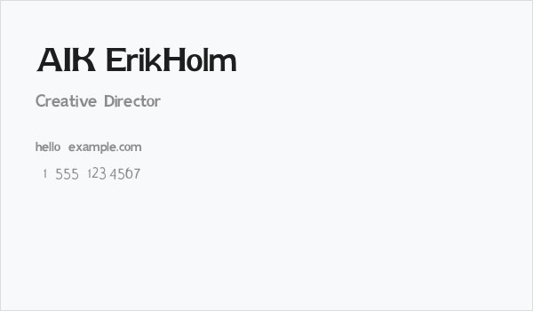 AIK-ErikHolm Business Card