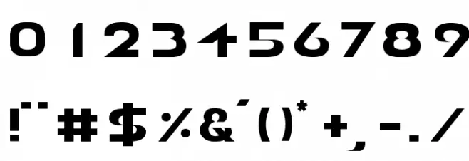 AIRBORNE GP Font OTHER CHARS