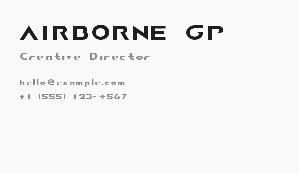 AIRBORNE GP Business Card