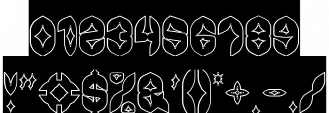 AIRPLANE-Hollow-Inverse Font OTHER CHARS