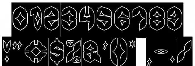 AIRPLANE-Hollow-Inverse Font OTHER CHARS