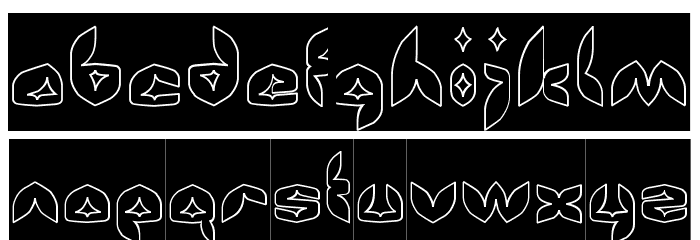 AIRPLANE-Hollow-Inverse Font LOWERCASE