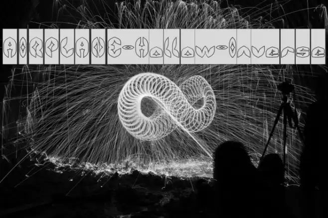 AIRPLANE-Hollow-Inverse Font examples