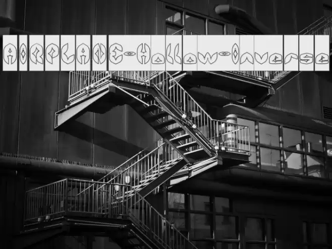 AIRPLANE-Hollow-Inverse Font examples