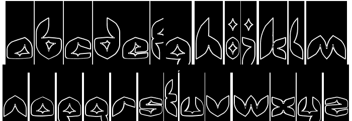 AIRPLANE-Hollow-Inverse Font Litere mici