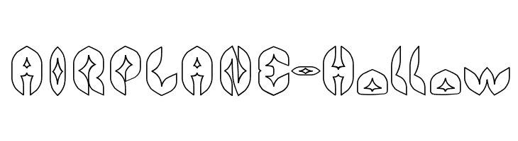AIRPLANE-Hollow Font