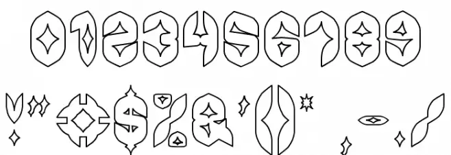 AIRPLANE-Hollow Font OTHER CHARS