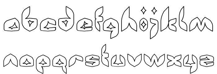 AIRPLANE-Hollow Font LOWERCASE