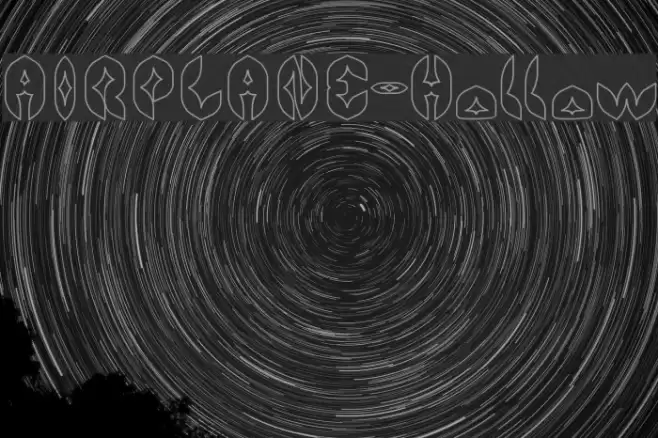 AIRPLANE-Hollow Font examples