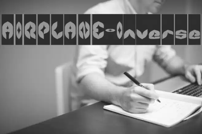 AIRPLANE-Inverse Font examples
