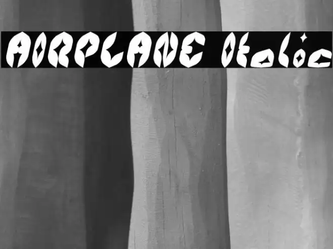 AIRPLANE Italic Example 2