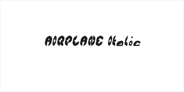 AIRPLANE Italic Logo