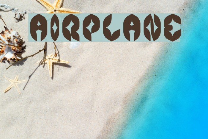 AIRPLANE Font examples