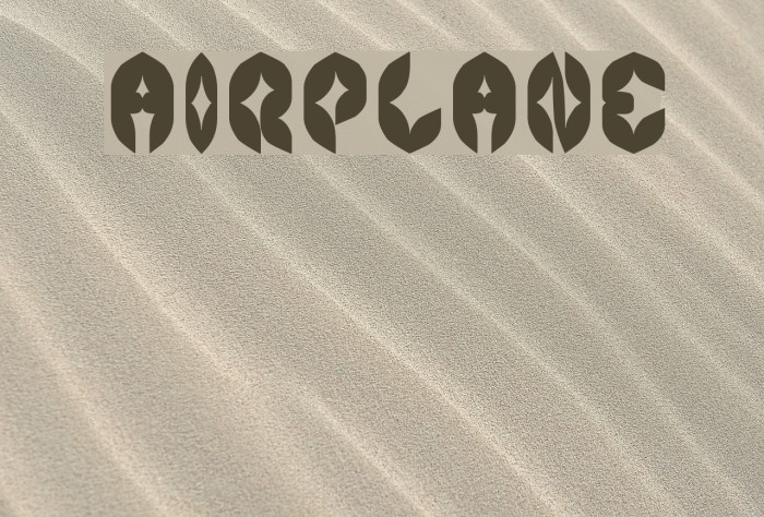 AIRPLANE Font examples