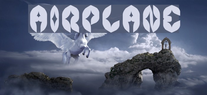 AIRPLANE Font examples