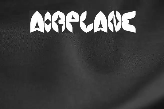 AIRPLANE Font examples