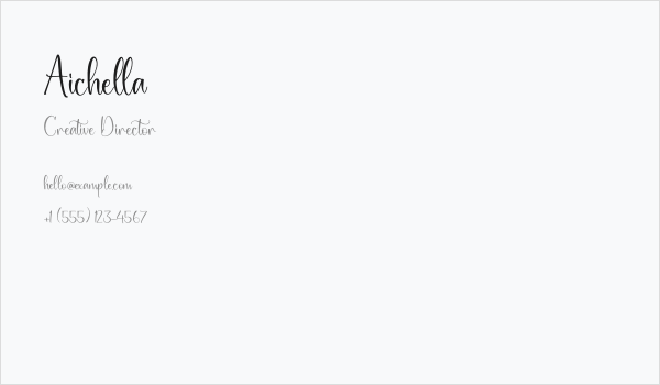 Aichella Business Card