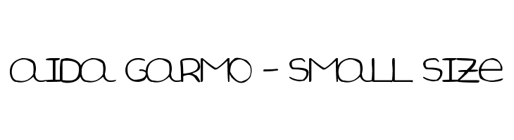 Aida Garmo - Small Size Font
