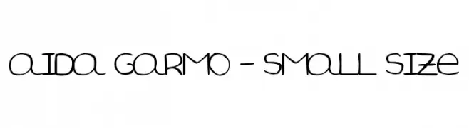 Aida Garmo - Small Size  Descarca Fonturi Gratis