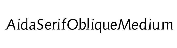 AidaSerifObliqueMedium Fonte