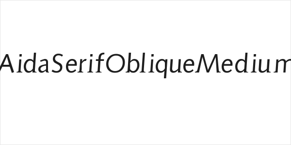 AidaSerifObliqueMedium Logo