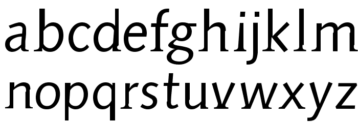 AidaSerifObliqueMedium Font LOWERCASE