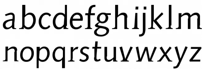 AidaSerifObliqueMedium Font LOWERCASE