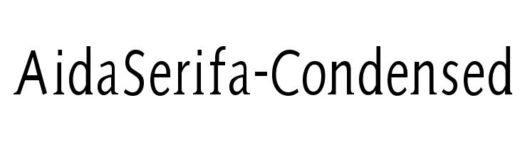 AidaSerifa-Condensed Font