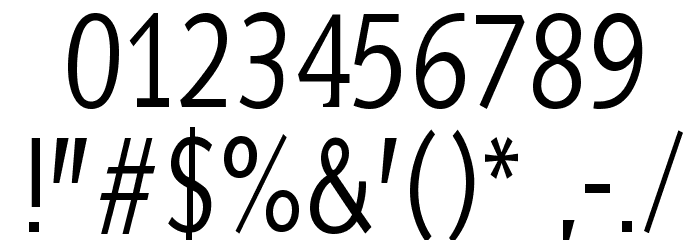 AidaSerifa-Condensed Font OTHER CHARS
