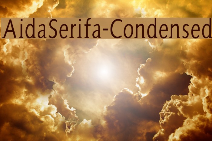 AidaSerifa-Condensed Font examples
