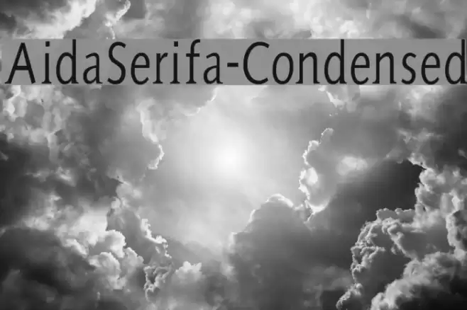 AidaSerifa-Condensed Schriftart examples