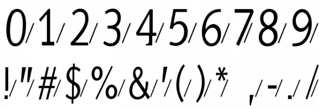 AidaSerifaShadow Font OTHER CHARS