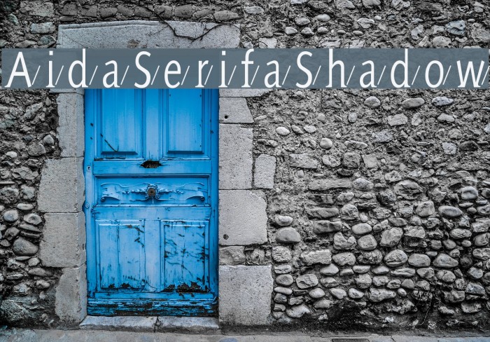 AidaSerifaShadow Шрифта examples