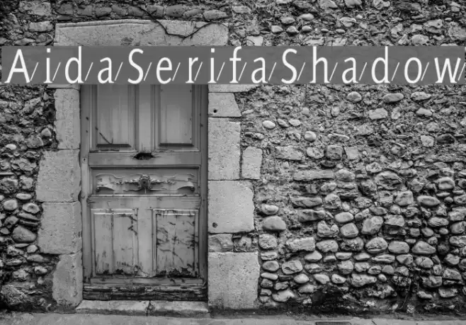 AidaSerifaShadow Font examples