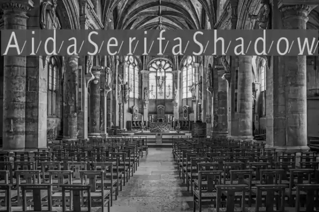 AidaSerifaShadow Font examples