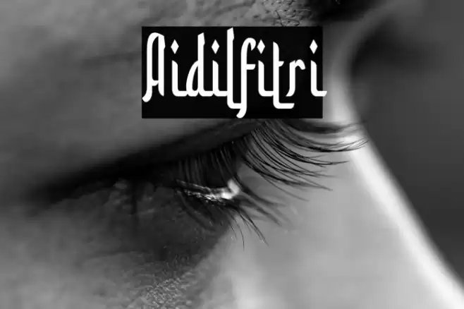 Aidilfitri Font examples