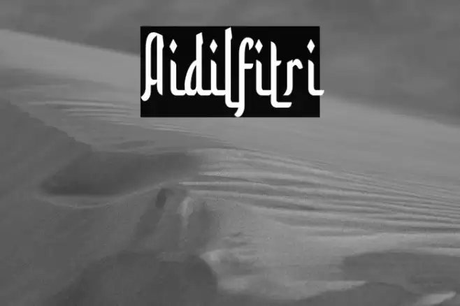 Aidilfitri Font examples