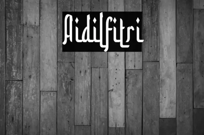 Aidilfitri Font examples