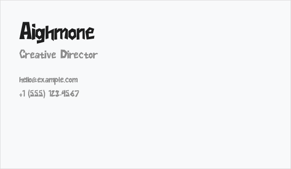 Aighmone Business Card