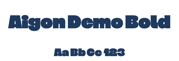 Aigon Demo Bold Font Preview
