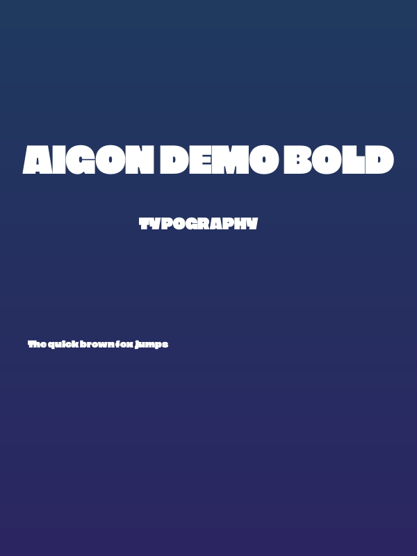 Aigon Demo Bold Poster