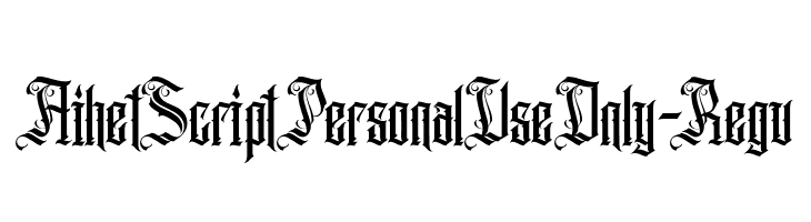 AihetScriptPersonalUseOnly-Regu  フリーフォントのダウンロード