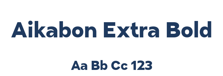 Aikabon Extra Bold Font Preview