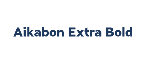 Aikabon Extra Bold Logo